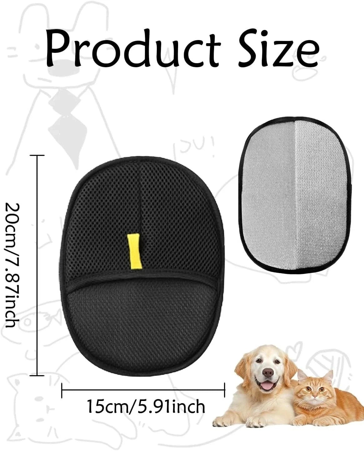 Ultimate Pet Hair Removal Gloves for Dogs & Cats - Magic Brush for Effortless Cleaning!