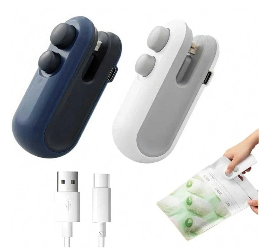 Rechargeable Mini Bag Sealer & Cutter - 2-in-1 Heat Seal Solution